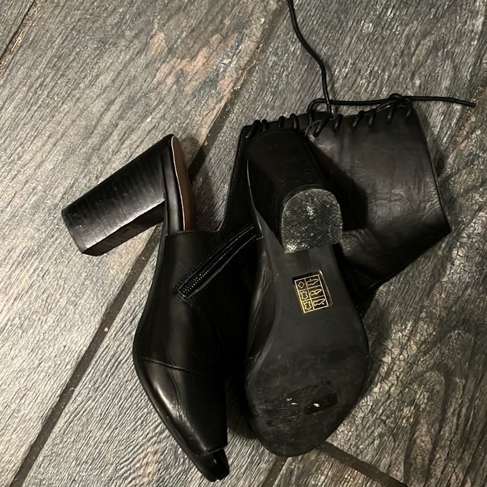 Black Back Lace Booties - image 2